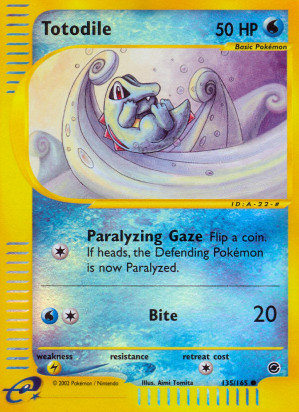 E-Series Expedition Totodile #135/165 reverse holo